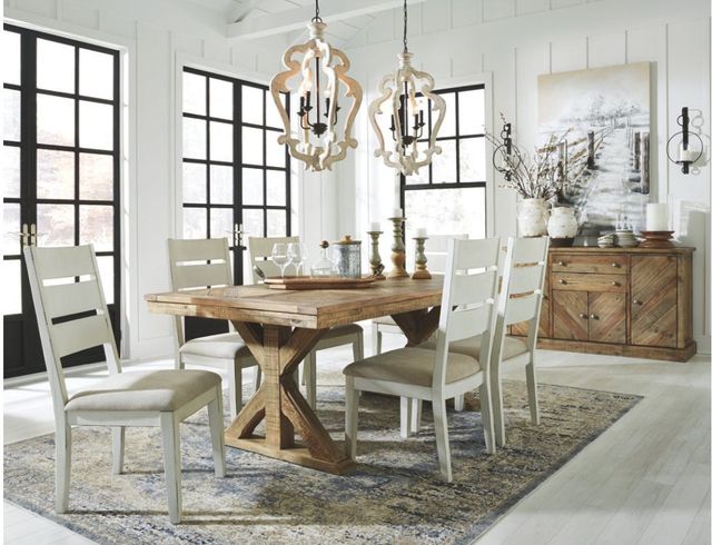 Signature Design by Ashley® Grindleburg Light Grayish Brown Dining Room Table-2