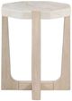 Bassett Mirror Newport White Scatter Table with Sunbleached Ash Base-1