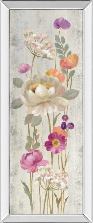 Classy Art Retro Floral II by Silvia Vassileva Mirrored Frame Wall Art-0