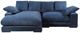 Moe's Home Collection Plunge 2-Piece Navy L-Shaped Sectional and Reversible Chaise-1