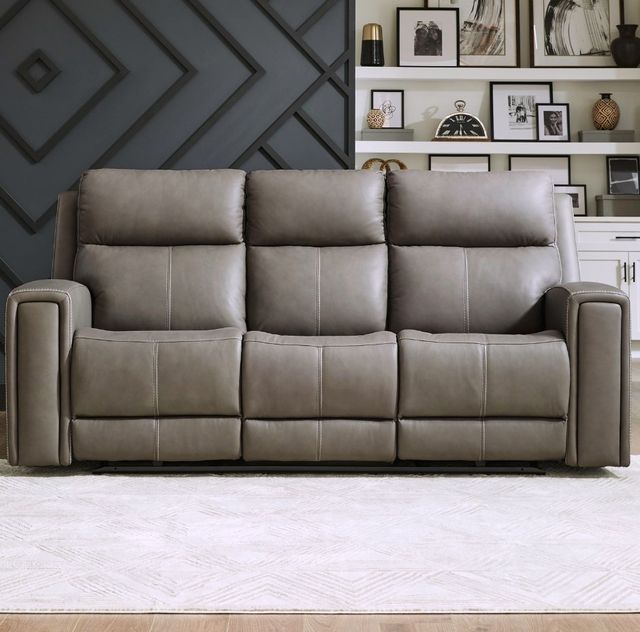 Liberty Furniture Camden Aline Light Gray Leather Power Reclining Sofa-2