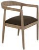 International Furniture Direct Teak Brown/Ivory Arm Chair-0