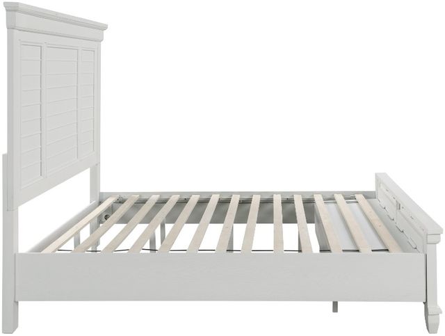 New Classic® Home Furnishings Jamestown White King Panel Storage Bed-4
