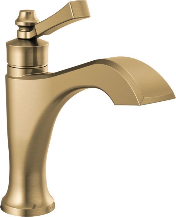 Delta Dorval® Champagne Bronze Single Handle Bathroom Faucet with Drain-0