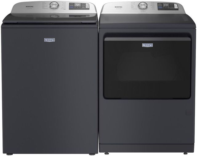 Maytag® Midnight Steel Top Load Washer & Gas Dryer Laundry Pair-0