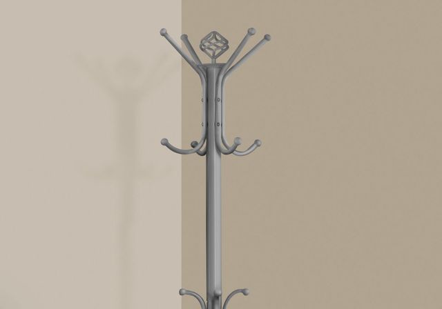 Monarch Specialties Inc. 70" Silver Metal Coat rack-3