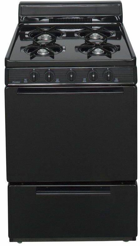 Premier 24" Black Freestanding Gas Range-0