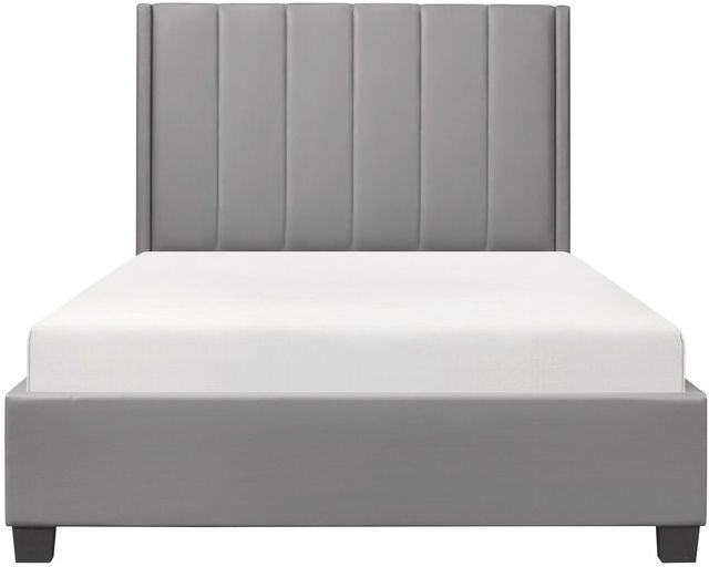 Mazin Furniture Anson Gray Eastern King Panel Bed-1