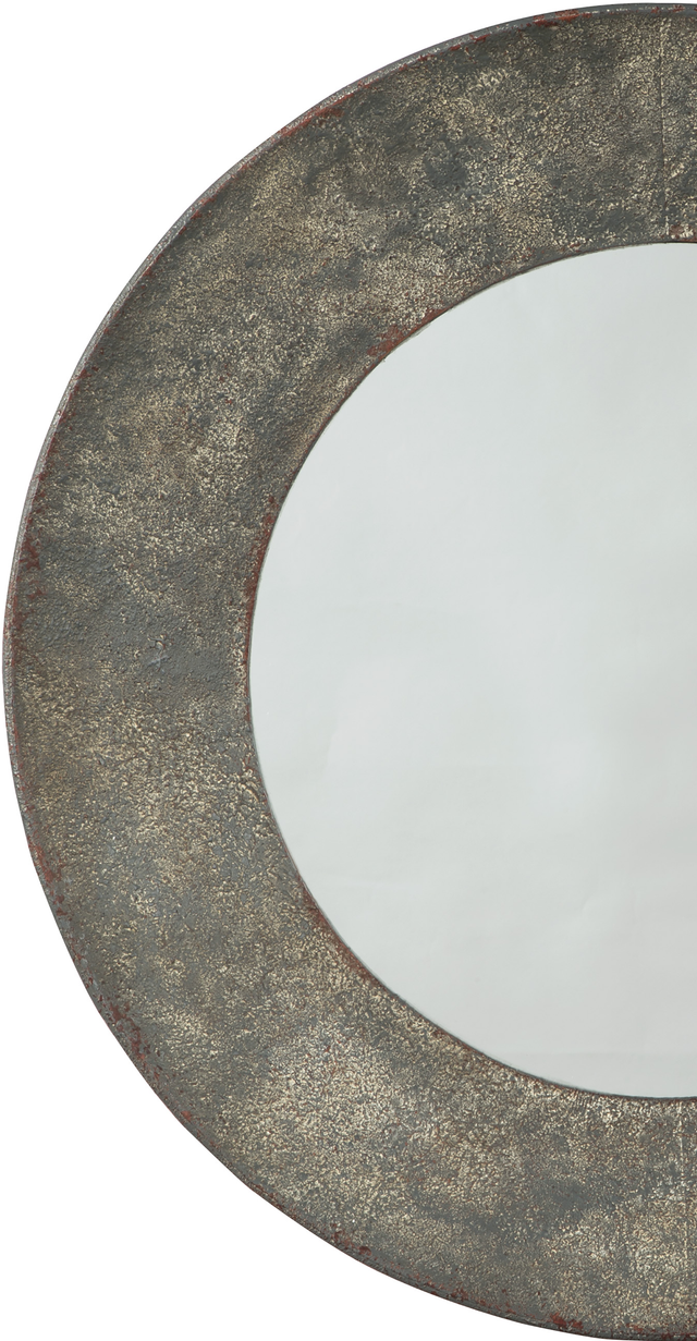 Signature Design by Ashley® Carine Gray Round Accent Mirror-2