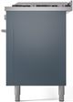 Ilve® Professional Plus II 60" Blue Grey Pro Style Dual Fuel Range-4