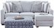 Furniture of America® Chiswick 2-Piece Light Gray Right-Arm Facing Sectional and Chaise-0
