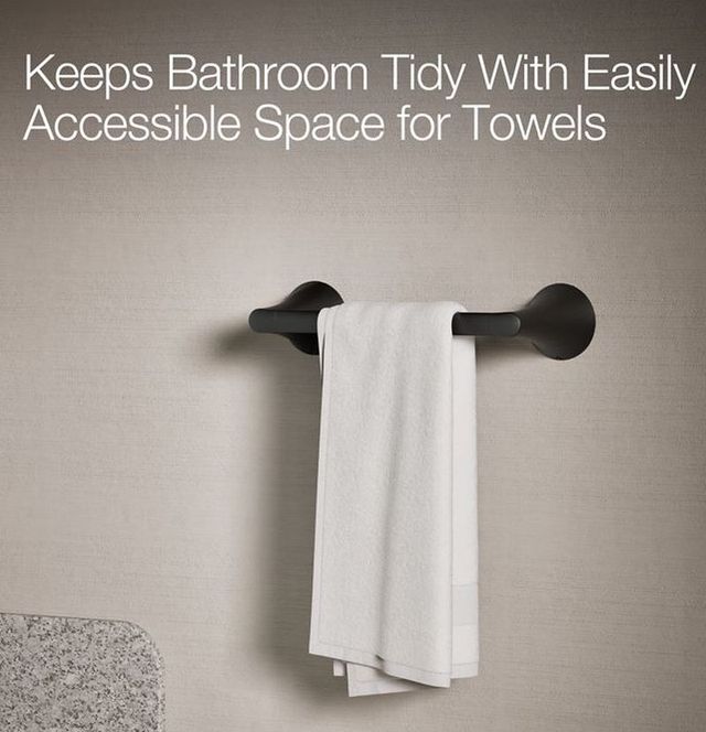 KOHLER® Buckley™ Matte Black 9" Towel Bar-2