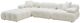 TOV Furniture Calliope 4-Piece Cream Modular Sectional-4