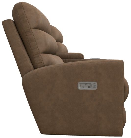 La-Z-Boy® Liam Chestnut Power Wall Reclining Loveseat with Console and Headrest-3