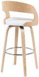 Armen Living Shelly Oak/White Barstool-3