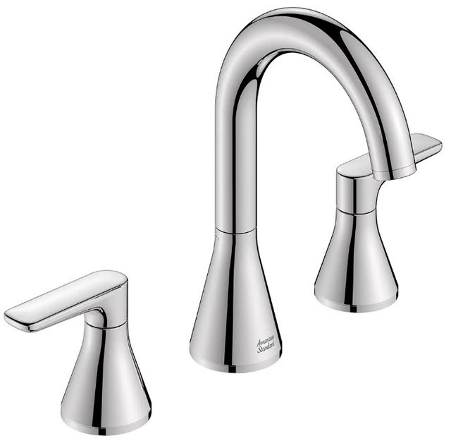 American Standard Aspirations Polished Chrome 8" Widespread 2-Handle Bathroom Faucet with Drain-0