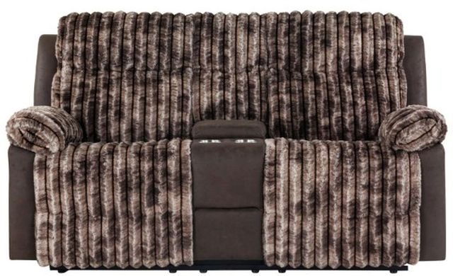 Global Furniture USA U6028 Brown Manual Reclining Loveseat with Console-2