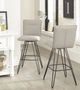 Modus Furniture Crossroads Demi Matte Black/Taupe Swivel Bar Stool-1