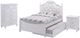 Elements International Alana 3-Piece White Full Youth Bedroom Set-0