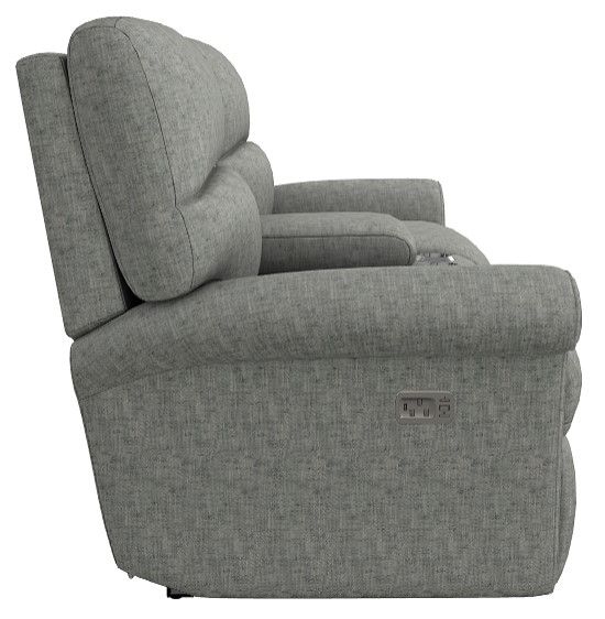 La-Z-Boy® Robin Charcoal Power Reclining Loveseat with Console and Headrest-2