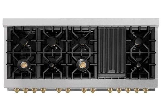 ZLINE Autograph Edition 60" Satin Stainless Steel Pro Style Dual Fuel Range-3