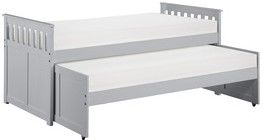 Mazin Furniture Orion Gray Twin/Twin Youth Captains Bed With Trundle-2