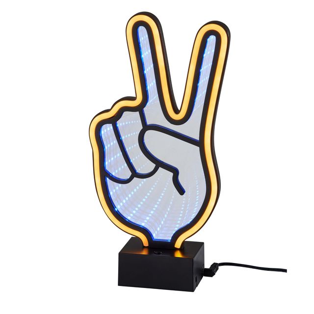 Adesso® Infinity Neon Peace Sign Table/Wall Lamp-0