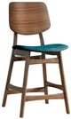 New Classic® Home Furnishings Oscar 5-Piece Clear/Teal/Walnut Counter Table Set-2