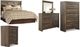 Signature Design by Ashley® Juararo 5-Piece Dark Brown Queen Panel Headboard Bed Set-0