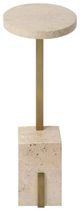 Uttermost® Feranno Travertine Accent Table with Brass Accent-3
