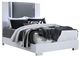 Global Furniture USA Ylime Smooth White Queen Upholstered Panel Bed with LED-0
