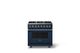 Viking® 5 Series 36" Slate Blue Pro Style Dual Fuel (NG) Range with Polished Chrome Trim-0