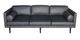 A & B Home Black Sofa with Square Arms and Two Bolster Pillows -0