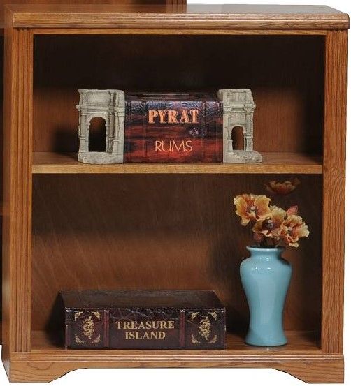 American Heartland Manufacturing Oak 36" Arched Base Open Bookcase-0