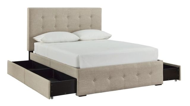 Signature Design by Ashley® Gladdinson Gray Queen Upholstered Storage Bed-2