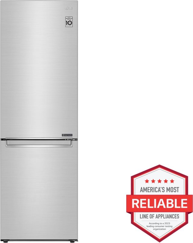 LG 12.0 Cu. Ft. PrintProof™ Stainless Steel Counter Depth Bottom Freezer Refrigerator-1