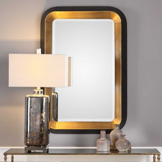 Uttermost® Niva Metallic Gold Leaf  Mirror-1