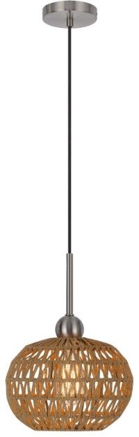 Cal® Lighting & Accessories Medan Burlap Pendant-1