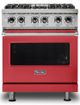 Viking® 5 Series 30" San Marzano Red Pro Style Dual Fuel Natural Gas Range-0