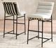 Steve Silver Co. Nicco 2-Piece Black/Eggshell 30" Bar Stool Set-1