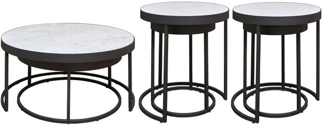 Signature Design by Ashley® Windron 3-Piece Black/White Living Room Table Set-0