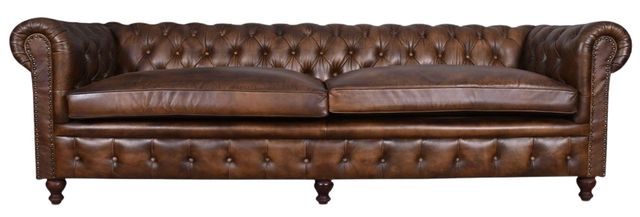 Home Trends & Design Essex Chesterfield Antique Whiskey Sofa-1