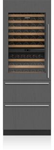 Front view of the Sub-Zero® Designer Series 30" Panel Ready Wine Cooler
