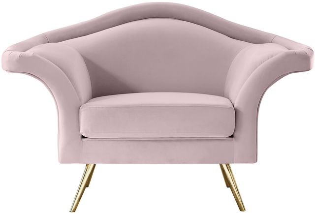 Meridian Furniture Lips Pink Velvet Chair-0