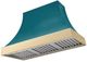 AGA Cascade 48" Salcombe Blue Wall Mounted Range Hood  with Polished Brass Trim-0