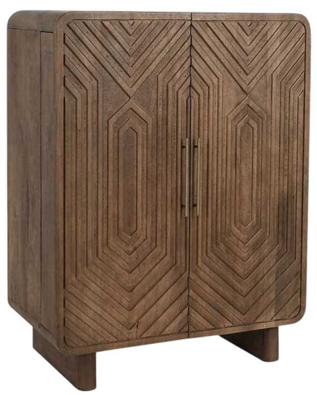 Classic Home Holmes Artisan Brown Bar Cabinet-0