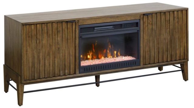 Martin Furniture Delray Dark Golden Brown 72" Fireplace TV Stand-0
