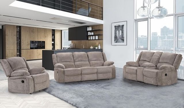 Furniture of America® Cosimo Mocha Manual Recliner-2