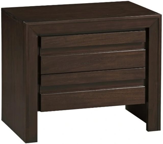 Modus Furniture Element Chocolate Brown Nightstand with Charging Station-0
