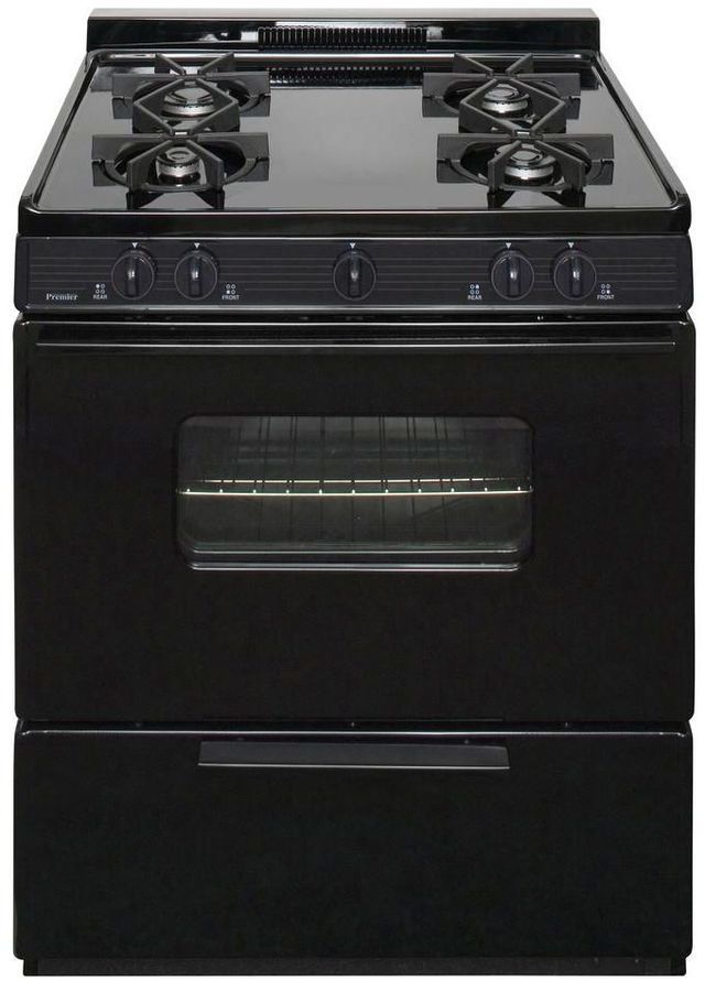 Premier 30" Black Freestanding Gas Range-0